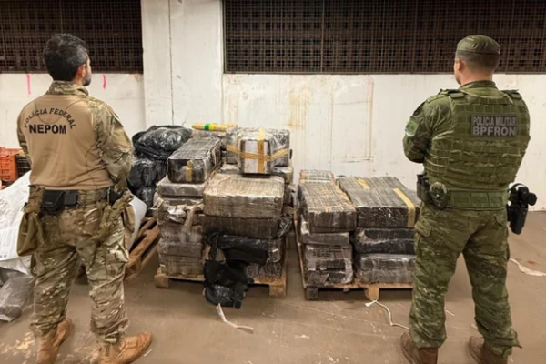 Em ação na fronteira, forças policiais apreendem 872 quilos de maconha no Jupira